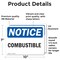 Signmission Combustible, 10 in W x Rectangle, Vinyl Decal OS-2PACK-NS-D-710-L-10723 - alternate 3